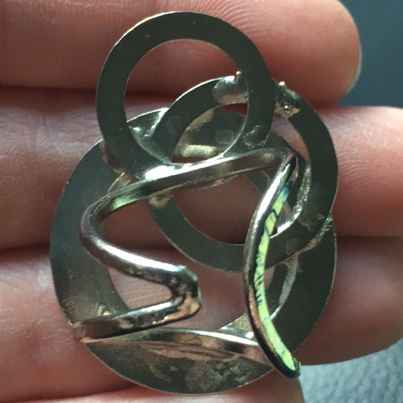 Silver statement ring - adjustable - Picture 4 of 5